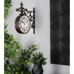Maple And Jade 15" X 16" Wall Clock In Black -Home Decoration Series 61583969 10