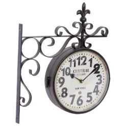 Maple And Jade 15" X 16" Wall Clock In Black -Home Decoration Series 61583969 7