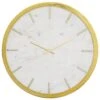 Maple And Jade 19" Wall Clock In Gold And White -Home Decoration Series 61584397 1