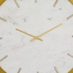 Maple And Jade 19" Wall Clock In Gold And White -Home Decoration Series 61584397 3