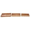 Maple And Jade Rectangular Rustic Tray In Brown (Set Of 3) -Home Decoration Series 61584744 1