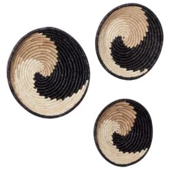 Maple And Jade 20" X 20" Wall Decor In Black, Natural And White (Set Of 3) -Home Decoration Series 61584942 8