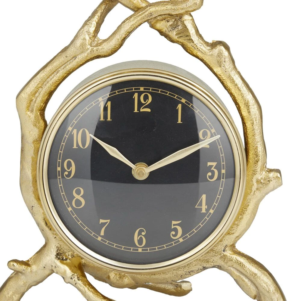 Maple And Jade Abstract Table Clock In Gold 6 Maple And Jade Abstract Table Clock In Gold - Image 4