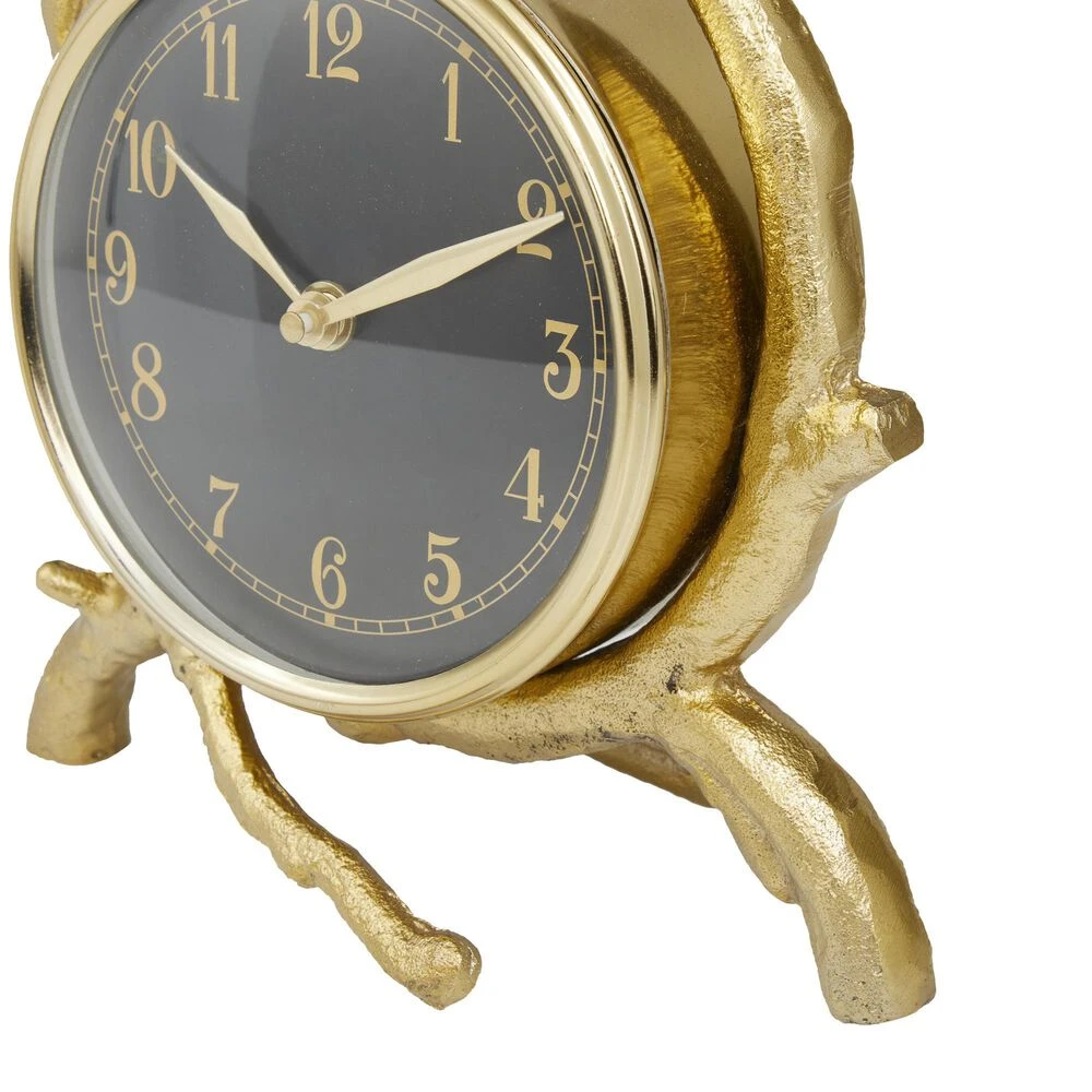 Maple And Jade Abstract Table Clock In Gold 7 Maple And Jade Abstract Table Clock In Gold - Image 5