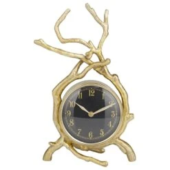 Maple And Jade Abstract Table Clock In Gold 16 Maple And Jade Abstract Table Clock In Gold -Home Decoration Series 61585055 6