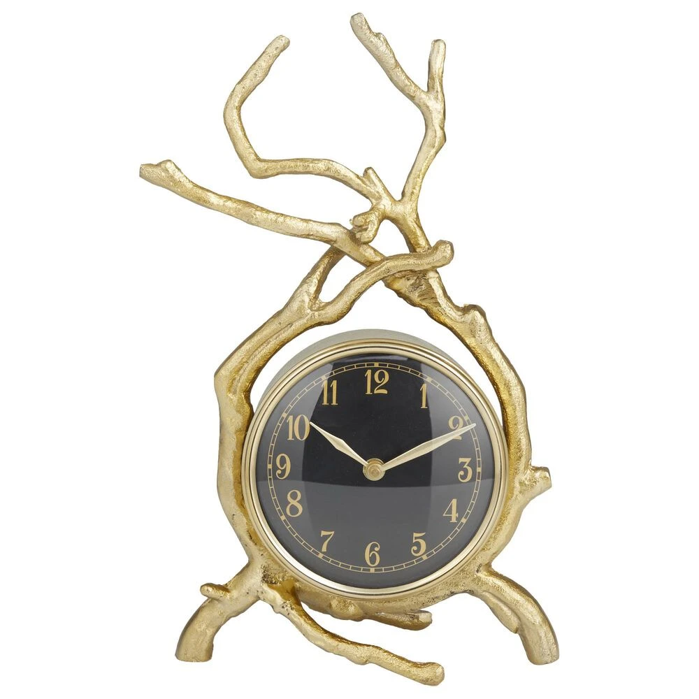 Maple And Jade Abstract Table Clock In Gold 8 Maple And Jade Abstract Table Clock In Gold - Image 6