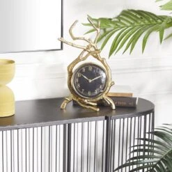 Maple And Jade Abstract Table Clock In Gold 18 Maple And Jade Abstract Table Clock In Gold -Home Decoration Series 61585055 8