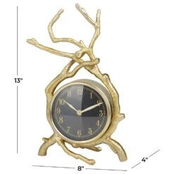 Maple And Jade Abstract Table Clock In Gold 19 Maple And Jade Abstract Table Clock In Gold -Home Decoration Series 61585055 9
