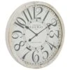 Maple And Jade 24" Round Wall Clock In Distressed White 1 Maple And Jade 24" Round Wall Clock In Distressed White -Home Decoration Series 61585386 1
