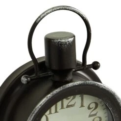 Maple And Jade Cottage Table Clock In Distressed Black And White (Set Of 2) -Home Decoration Series 61585881 3