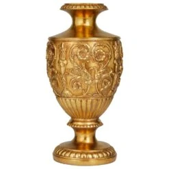 Maple And Jade 16" Traditional Vase In Antique Gold
