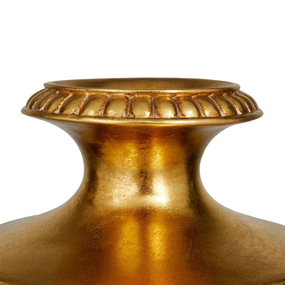 Maple And Jade 16" Traditional Vase In Antique Gold 5 Maple And Jade 16" Traditional Vase In Antique Gold - Image 3