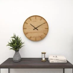 Maple And Jade 24" Wall Clock In Gold And Black -Home Decoration Series 61587267 12