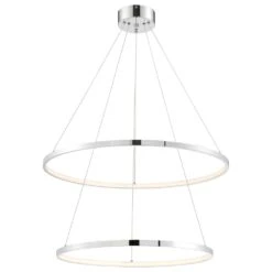 Lite Source Rimmy LED Pendant Ceiling Light In Chrome