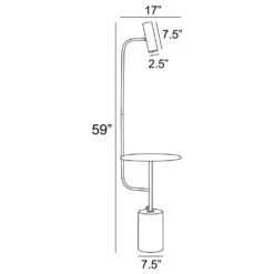 Lite Source Tatum LED Floor Lamp With End Table In Black And Silver -Home Decoration Series 61687166 4