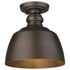 Golden Lighting Holmes Flush Mount In Rubbed Bronze 11 Golden Lighting Holmes Flush Mount In Rubbed Bronze -Home Decoration Series 61698460 4