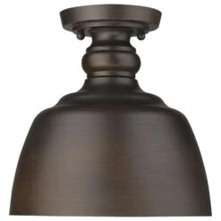 Golden Lighting Holmes Flush Mount In Rubbed Bronze 12 Golden Lighting Holmes Flush Mount In Rubbed Bronze -Home Decoration Series 61698460 5