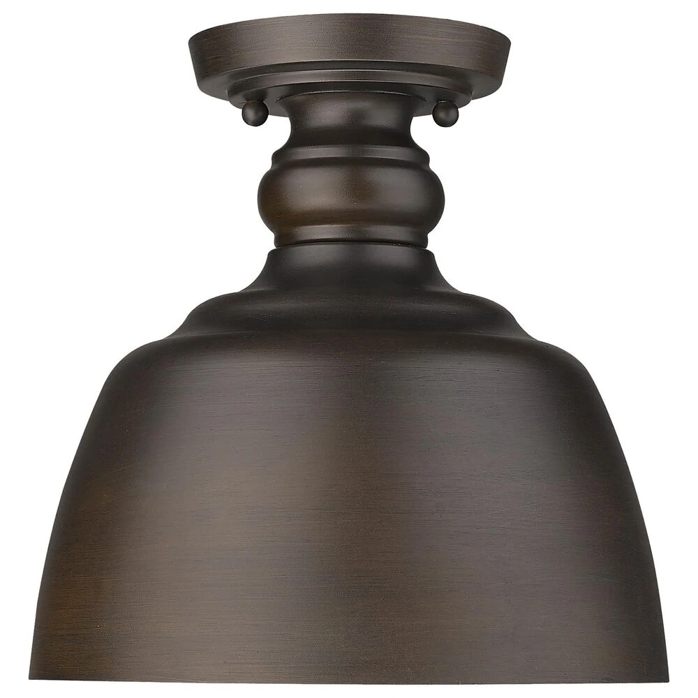Golden Lighting Holmes Flush Mount In Rubbed Bronze 7 Golden Lighting Holmes Flush Mount In Rubbed Bronze - Image 5