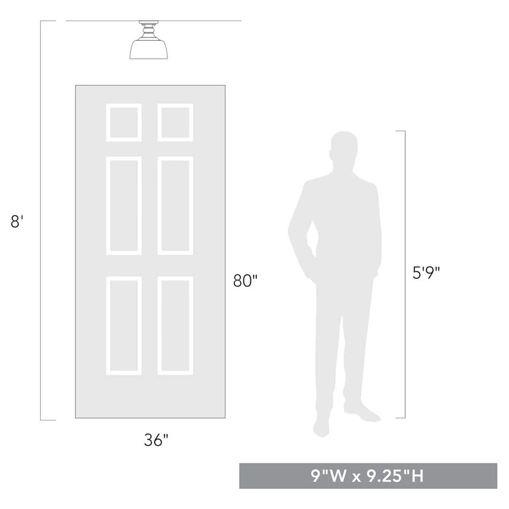 Golden Lighting Holmes Flush Mount In Rubbed Bronze 8 Golden Lighting Holmes Flush Mount In Rubbed Bronze - Image 6