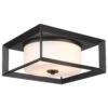 Golden Lighting Smyth 2-Light Outdoor Flush Mount With Opal Glass Shade In Natural Black 2 Golden Lighting Smyth 2-Light Outdoor Flush Mount With Opal Glass Shade In Natural Black -Home Decoration Series 61698643 1
