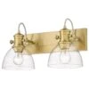 Golden Lighting Hines 2-Light Bath Vanity Lights With Seeded Glass In Brushed Champagne Bronze -Home Decoration Series 61698726 1