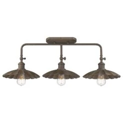 Golden Lighting Clemence 3-Light Bath Vanity In Dark Rust -Home Decoration Series 61698775 3