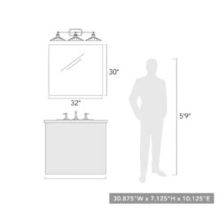 Golden Lighting Clemence 3-Light Bath Vanity In Dark Rust -Home Decoration Series 61698775 8