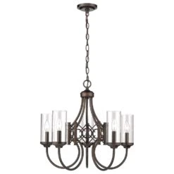 Golden Lighting Quincy 5-Light Chandelier In Cordoban Bronze