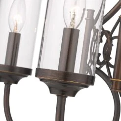 Golden Lighting Quincy 5-Light Chandelier In Cordoban Bronze -Home Decoration Series 61698809 3