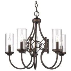 Golden Lighting Quincy 5-Light Chandelier In Cordoban Bronze -Home Decoration Series 61698809 6