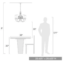 Golden Lighting Quincy 5-Light Chandelier In Cordoban Bronze -Home Decoration Series 61698809 8