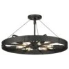 Golden Lighting Vaughn 6-Light Medium Semi-Flush In Natural Black -Home Decoration Series 61698858 1