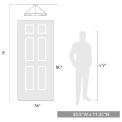 Golden Lighting Vaughn 6-Light Medium Semi-Flush In Natural Black -Home Decoration Series 61698858 6