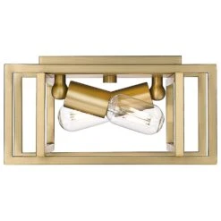 Golden Lighting Tribeca 2-Light Flush Mount In Brushed Champagne Bronze -Home Decoration Series 61698973 3