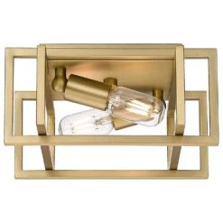 Golden Lighting Tribeca 2-Light Flush Mount In Brushed Champagne Bronze -Home Decoration Series 61698973 4