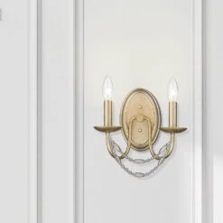 Golden Lighting Mirabella 2-Light Wall Sconce In Golden Aura -Home Decoration Series 61699021 5