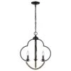Golden Lighting Flori 4-Light Pendant In Matte Black -Home Decoration Series 61699096 1