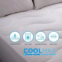Allied Home Coolmax Twin Mattress Pad In White -Home Decoration Series 61759569 3