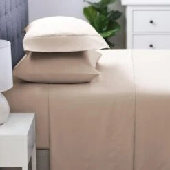 Allied Home 4-Piece Queen Sheet Set In Beige -Home Decoration Series 61760039 4