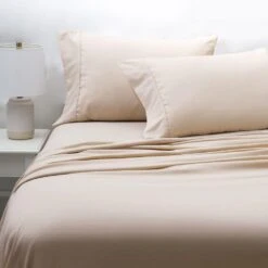 Allied Home 4-Piece Queen Sheet Set In Beige -Home Decoration Series 61760039 5