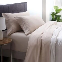 Allied Home 4-Piece Queen Sheet Set In Beige -Home Decoration Series 61760039 6