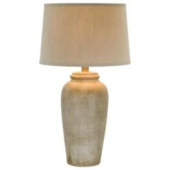 Anthony California 30.5" Table Lamp In Sand Stone