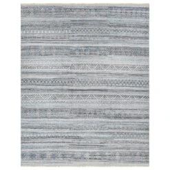 Surya Pompei 2' X 3' Dark Blue, Slate, Black, Brown And Off White Area Rug