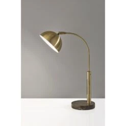 Adesso Bolton LED Desk Lamp With Smart Switch In Antique Brass And Brown -Home Decoration Series 62032891 6