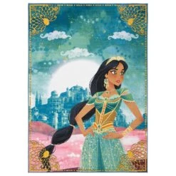 Safavieh Disney Aladdin Free To Dream 5' X 7' Turquoise And Pink Kids Rug