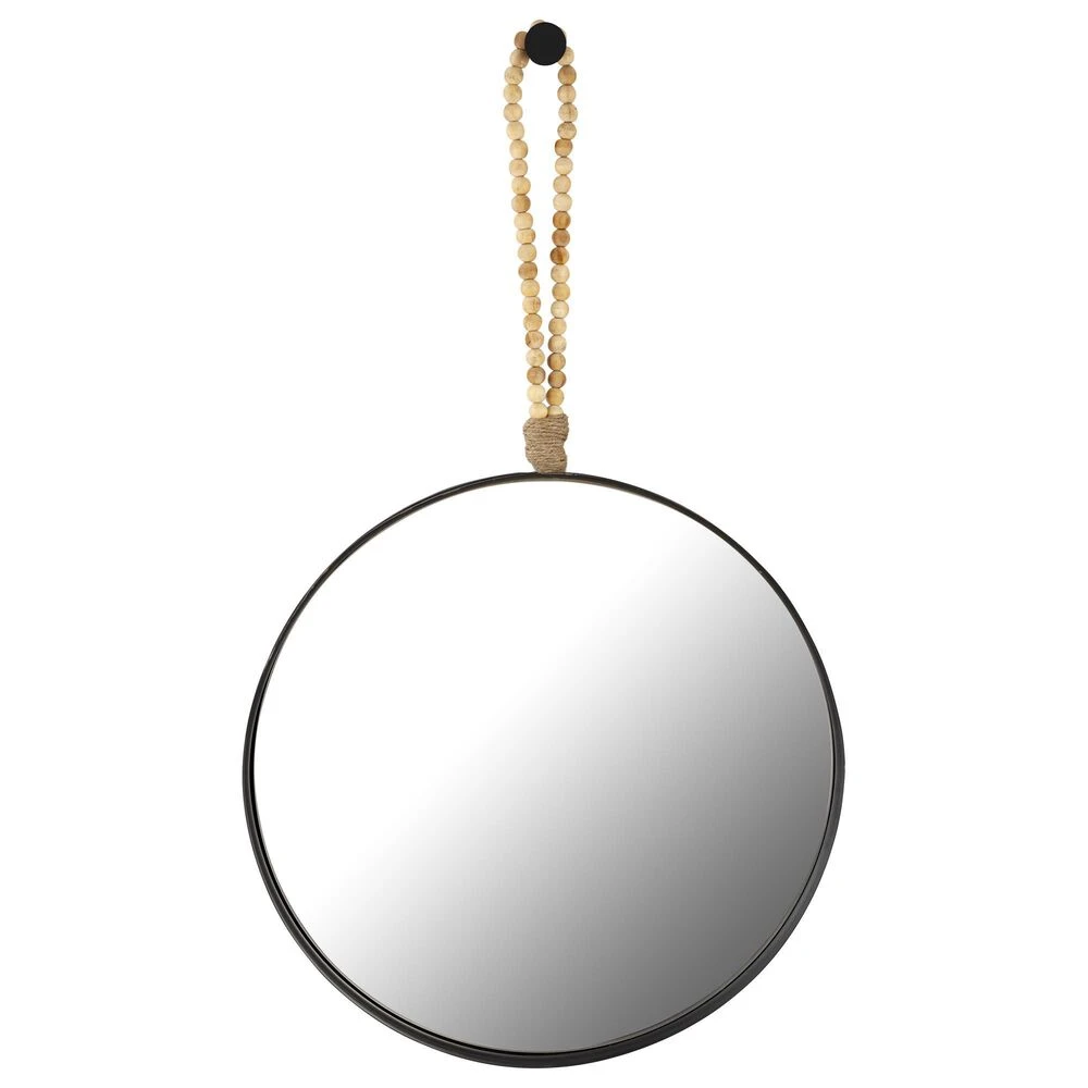 Tov Furniture Riley 25" Mirror In Natural And Black 3 Tov Furniture Riley 25" Mirror In Natural And Black