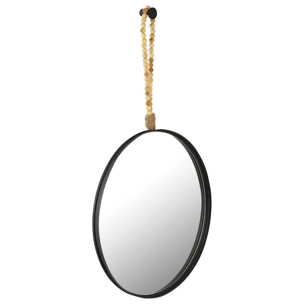Tov Furniture Riley 25" Mirror In Natural And Black 7 Tov Furniture Riley 25" Mirror In Natural And Black - Image 5