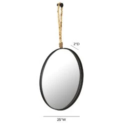 Tov Furniture Riley 25" Mirror In Natural And Black 15 Tov Furniture Riley 25" Mirror In Natural And Black -Home Decoration Series 62220512 7
