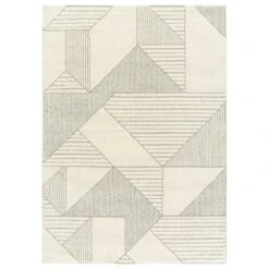 Surya Gavic 2' X 3' Ivory, Medium Gray And Light Beige Area Rug