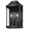 Golden Lighting Cohen Patio Medium Wall Sconce In Natural Black -Home Decoration Series 62409164 1
